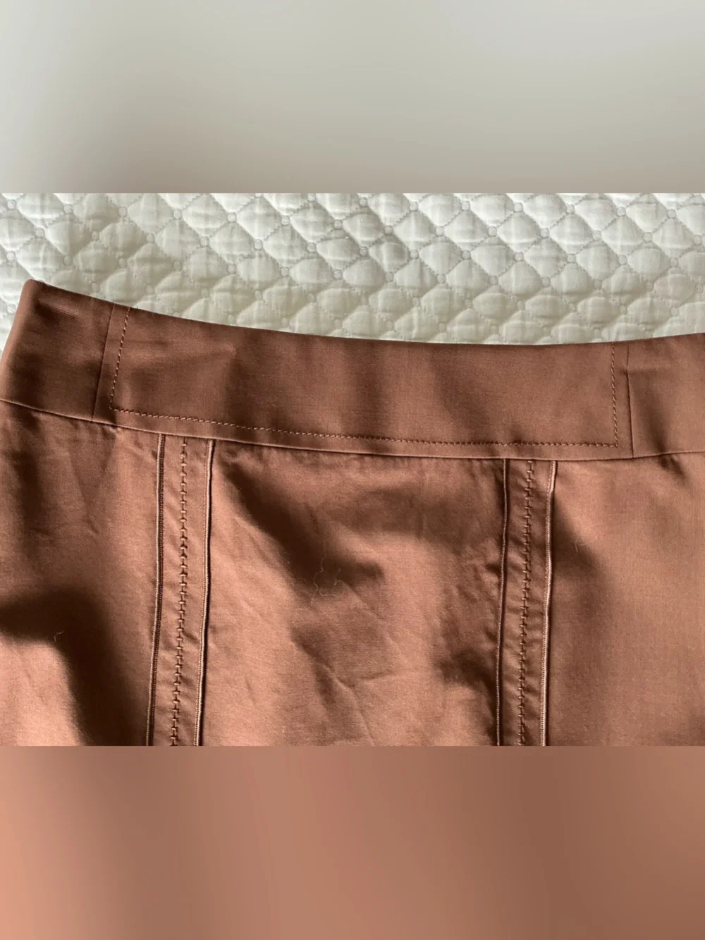 Carlisle Wool Brown Tailored Straight Pencil Skirt 2